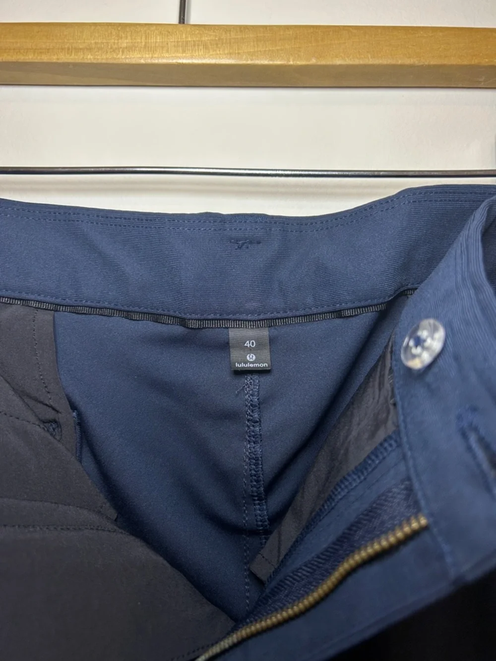 Lululemon ABC Classic-Fit Trouser Men’s 40 Navy Warpstreme Stretch Dress Pants - Picture 7 of 8
